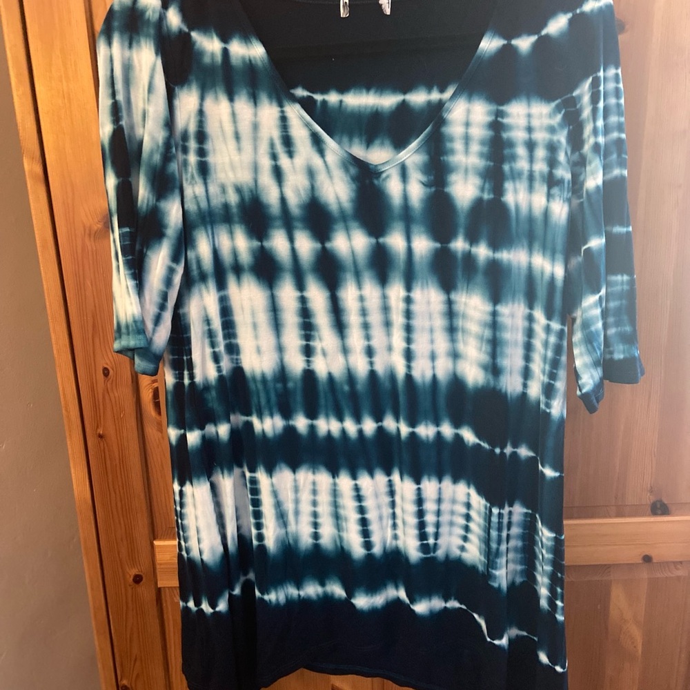 Blue Tie-Dye Women's Top